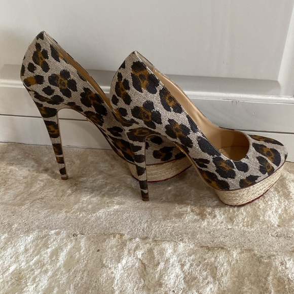 🕷️ Charlotte Olympia Dolly Leopard Canvas Platform - Picture 5 of 7